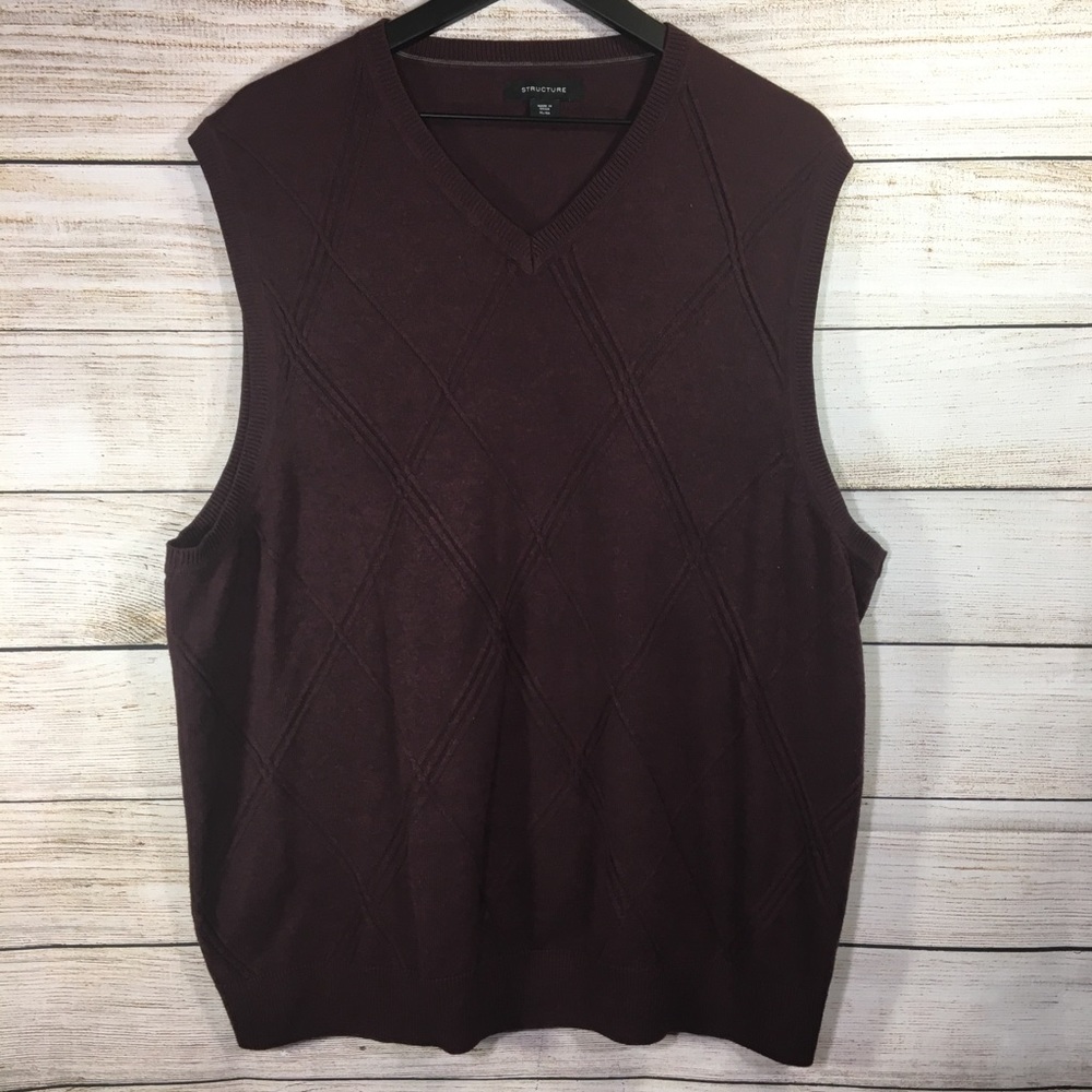 STRUCTURE V-Neck Vest Sleeveless Pullover Sweater